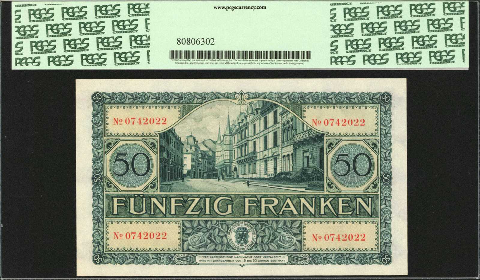 image for: Luxembourg  50 francs / franken (B320a)