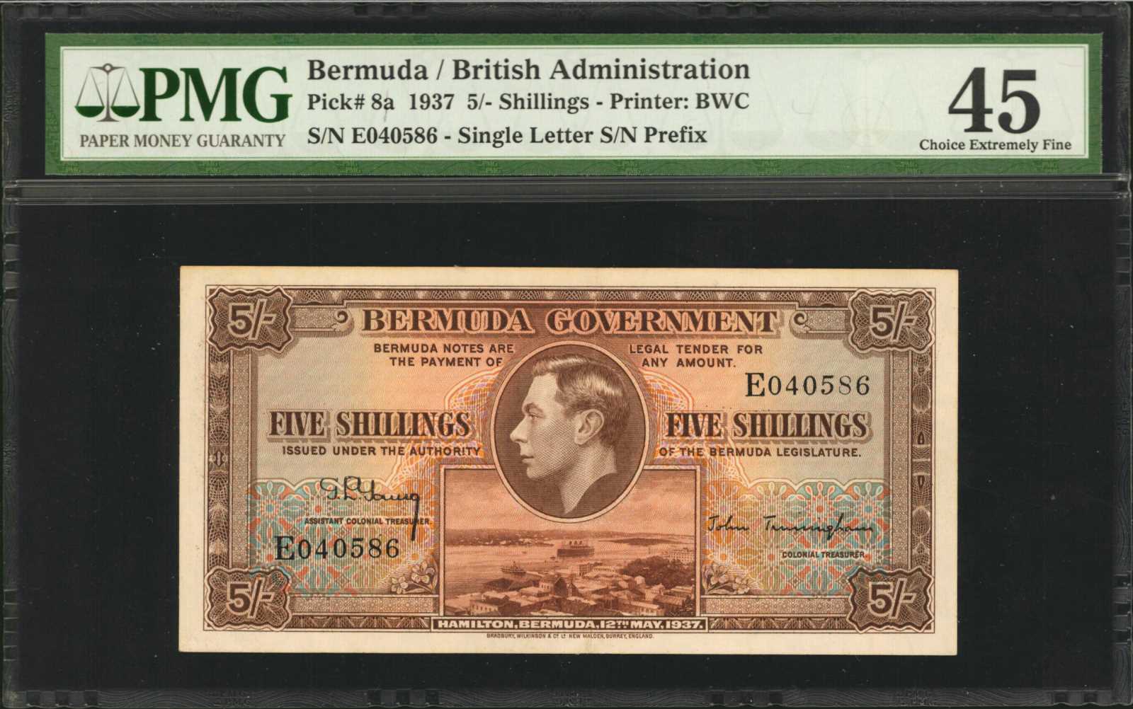 image for: Bermuda  5 shillings(B108as)