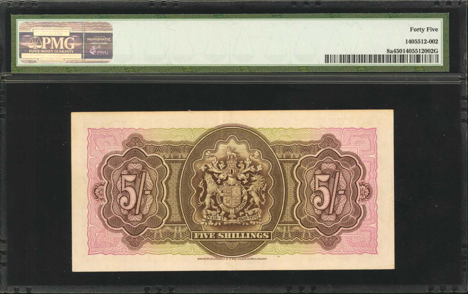 image for: Bermuda  5 shillings(B108bs2)