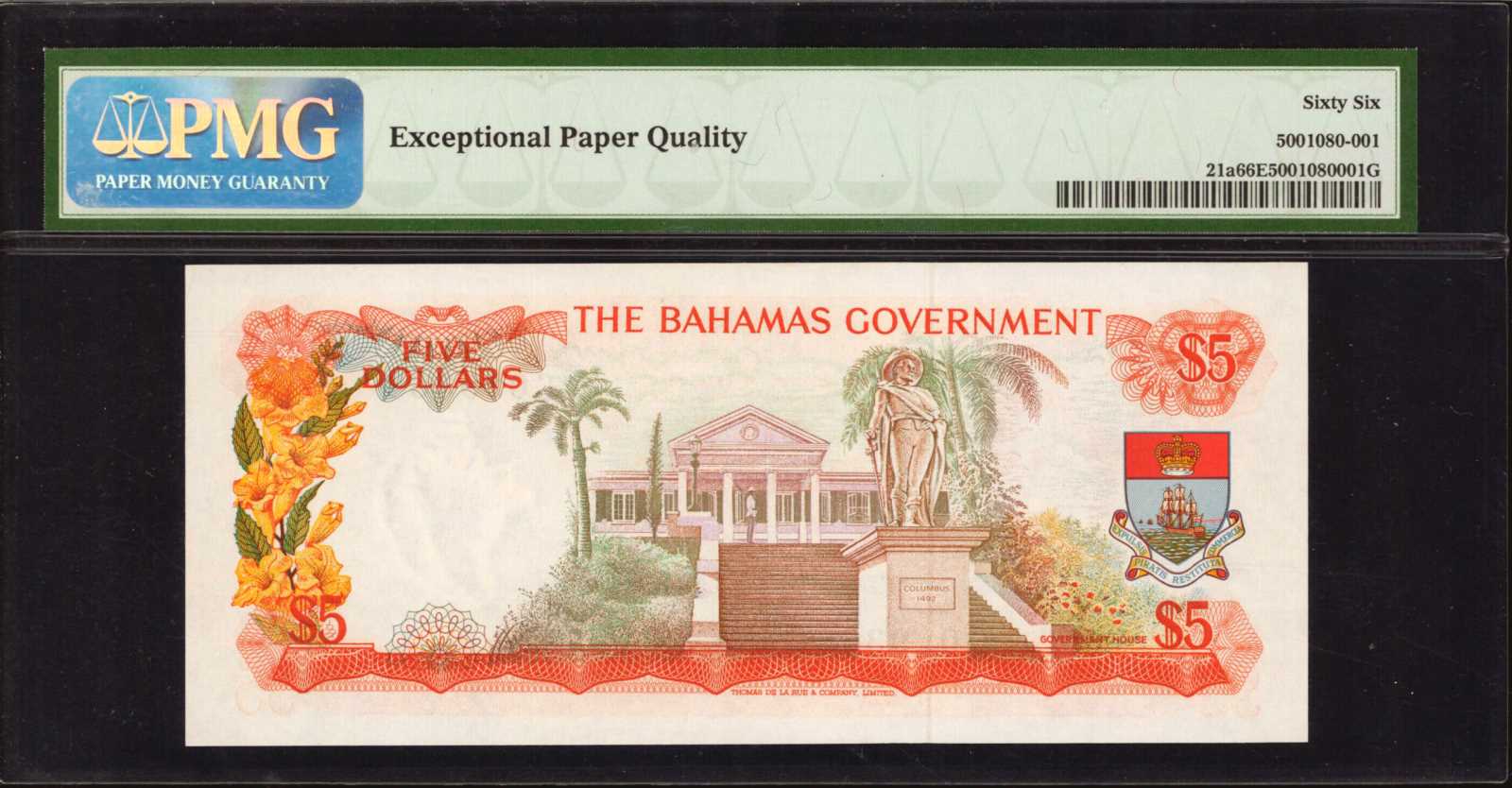 image for: Bahamas  5 dollars (B120as2)