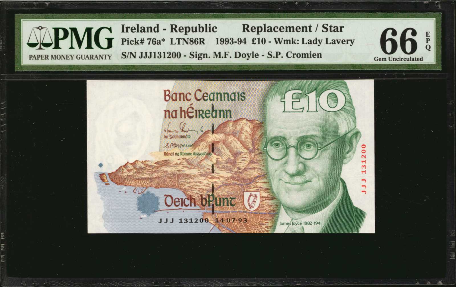  14•07•93 - 27•04•94 Sig 9: Doyle/Cromien Prefix format XXX 