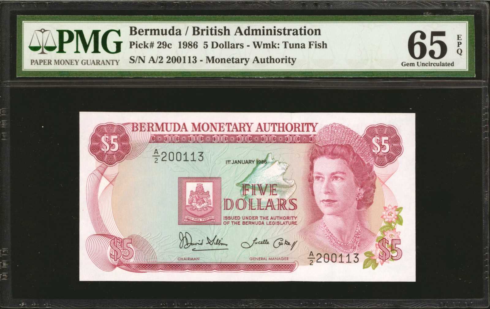 image for: Bermuda  5 dollars (B202ds)