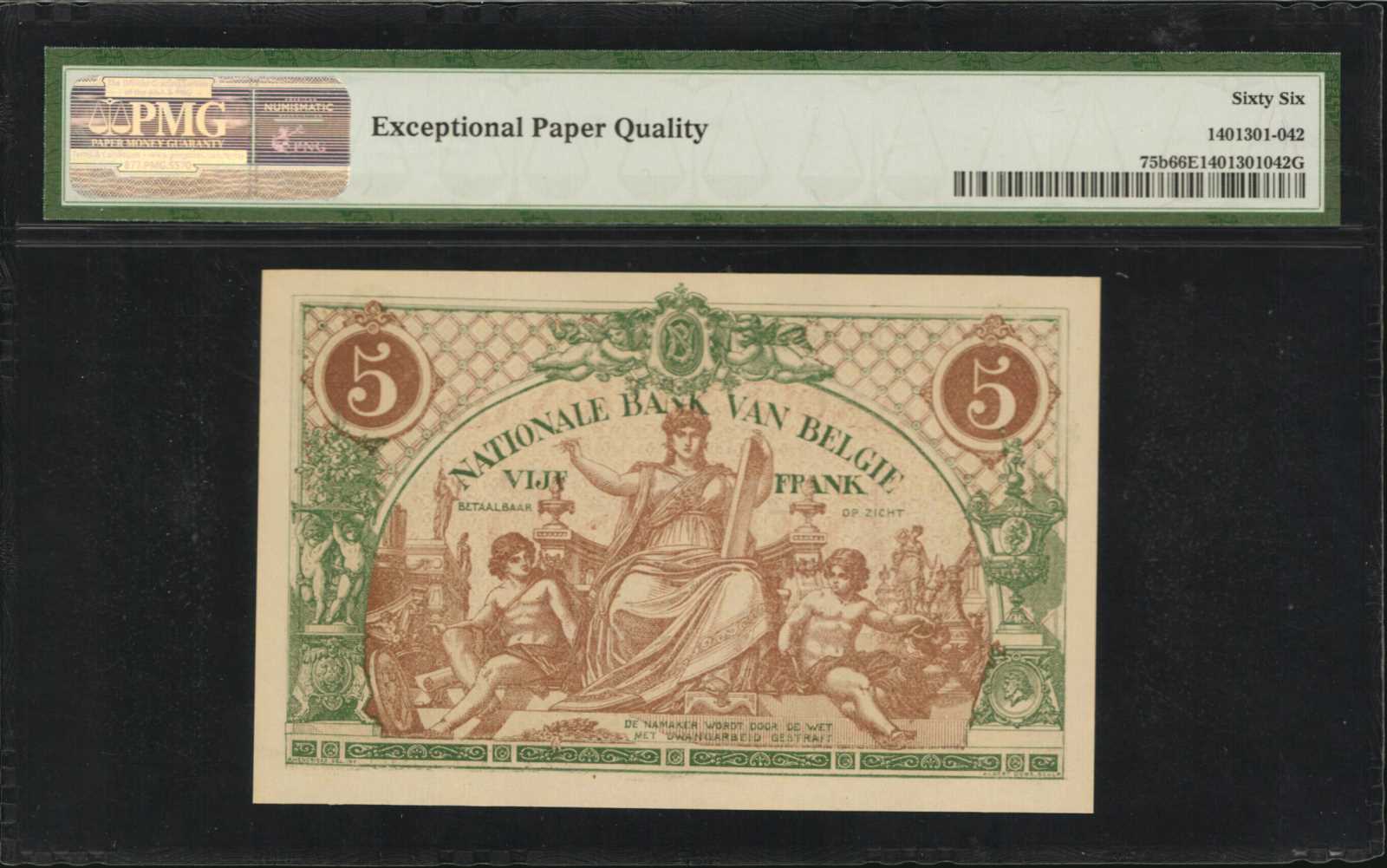 image for: Belgium  5 francs(B535c)
