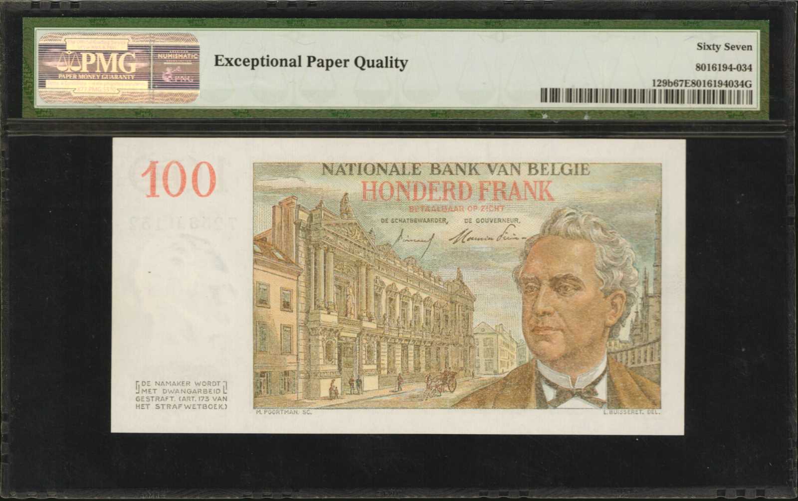 image for: Belgium  100 francs(B578as)