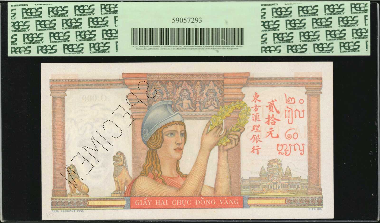 image for: French Indo-China  20 piastres(B165a)