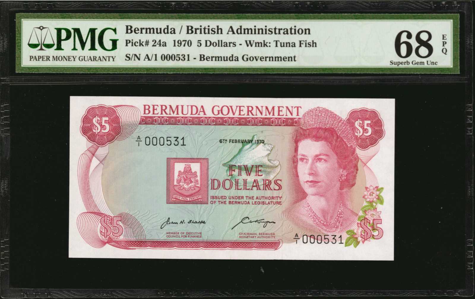 image for: Bermuda  5 dollars(B125a)