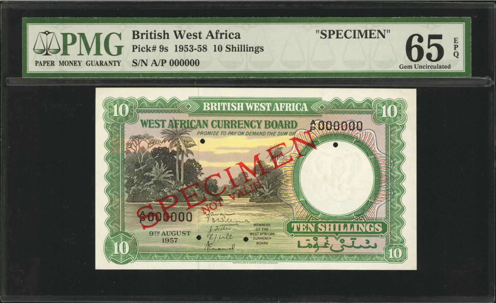 image for: British West Africa  10 shillings(B109b2)