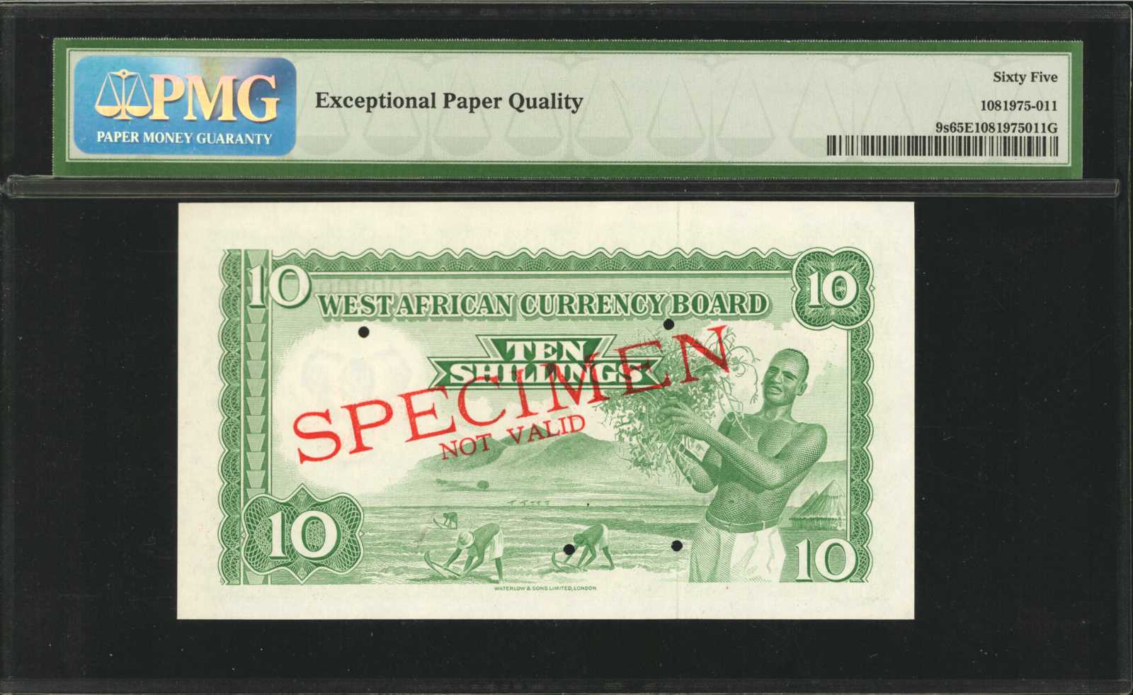 image for: British West Africa  10 shillings(B109b2)