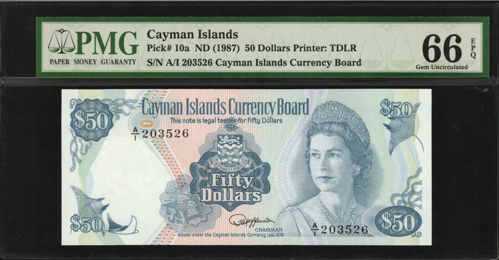 image for: Cayman Islands  50 dollars (B110az)