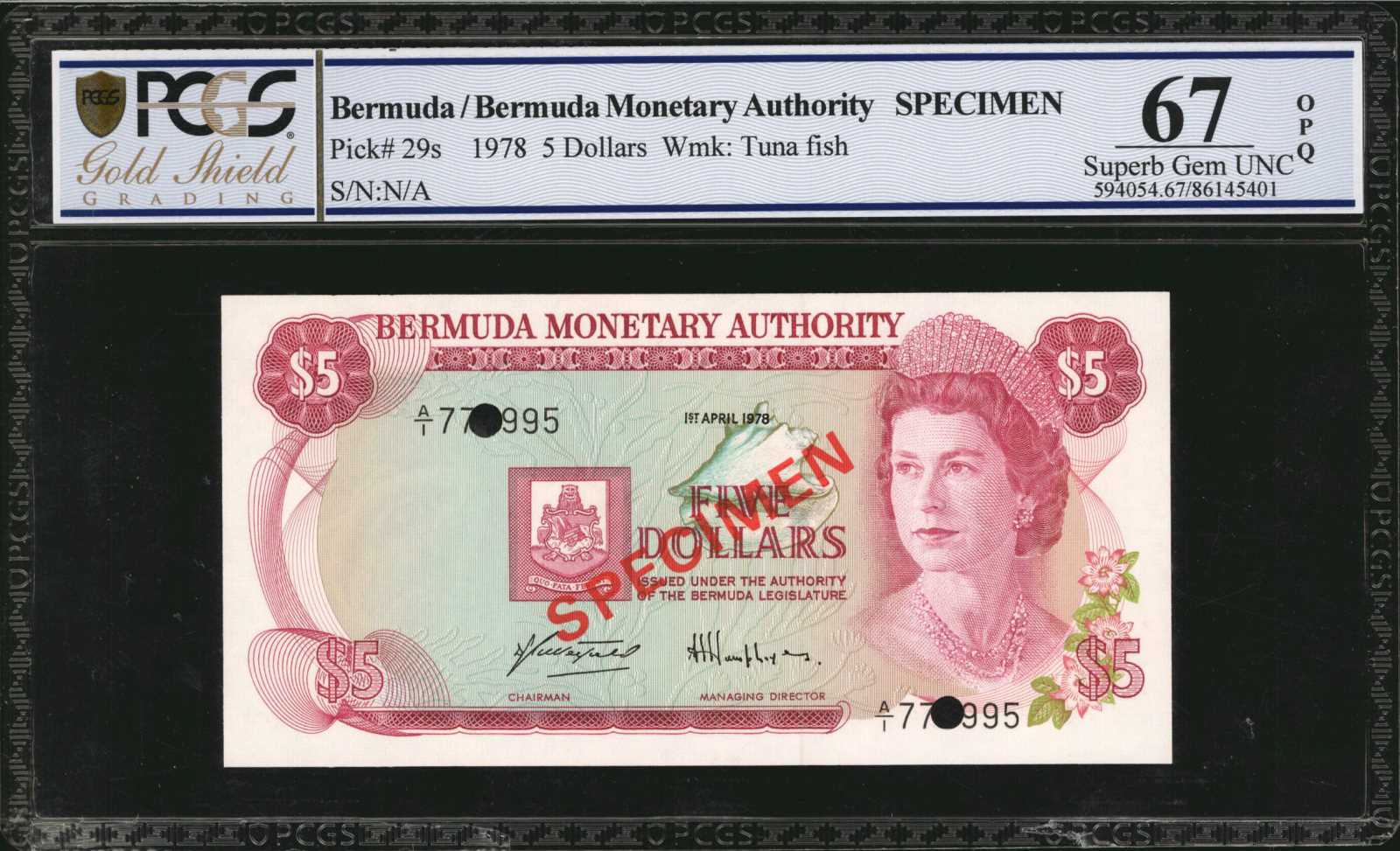 image for: Bermuda  5 dollars (B202b)