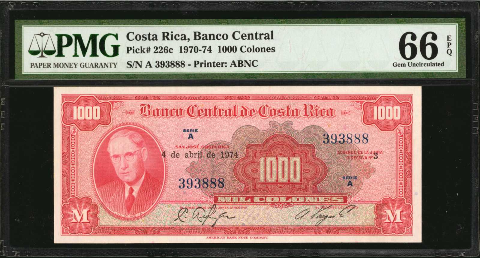 image for: Costa Rica  1,000 colones(B520f)