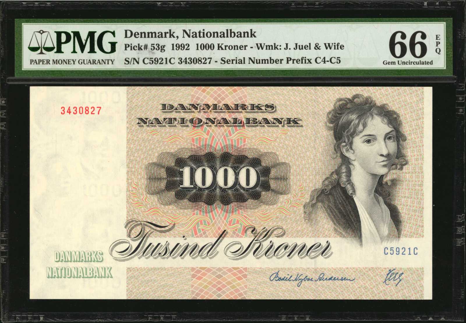image for: Denmark  1,000 kroner (B924as)