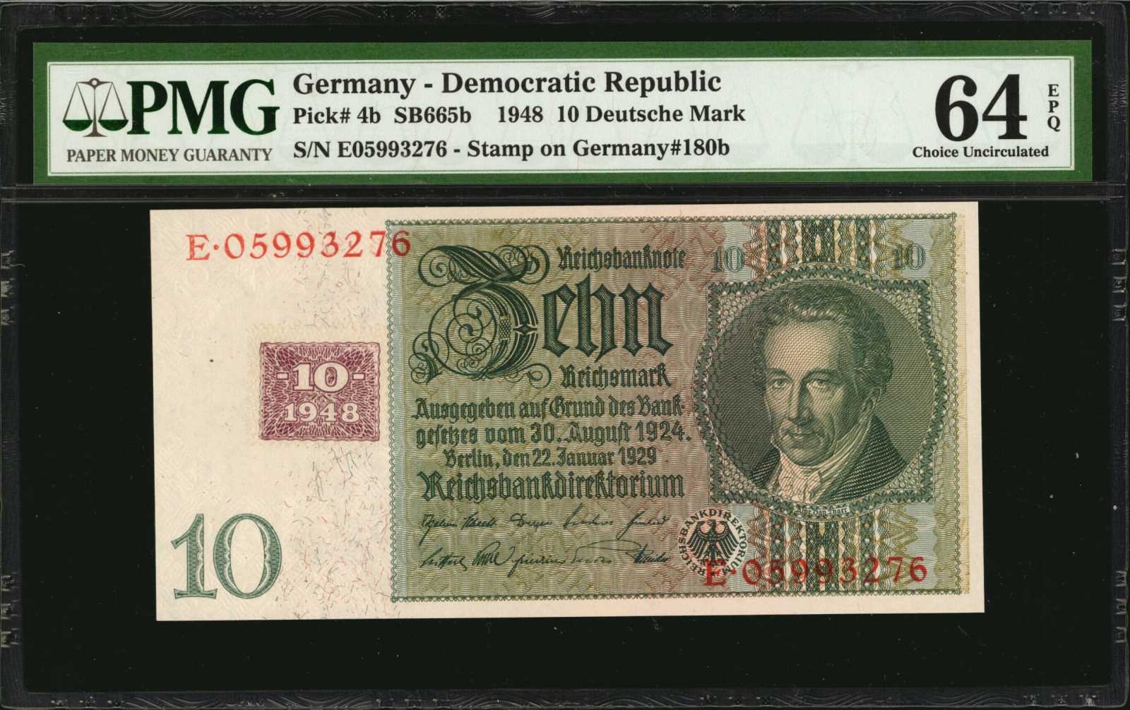 image for: German Democratic Republic  10 deutsche mark (B105b2)