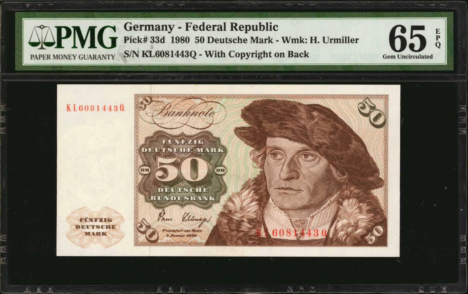 image for: Germany, Federal Republic of  50 deutsche mark (B204f)