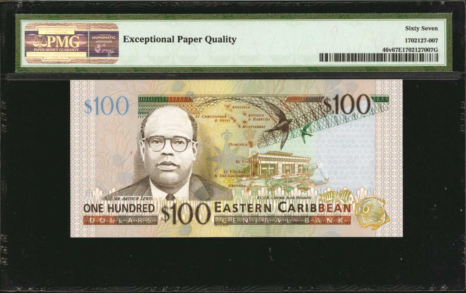 image for: East Caribbean States  100 dollars (B230u)