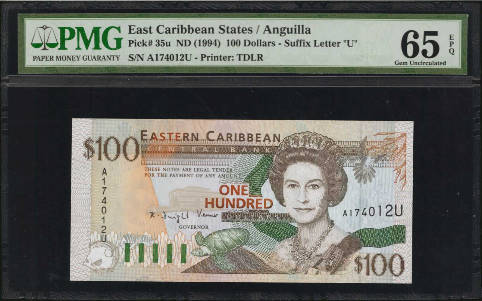 image for: East Caribbean States  100 dollars (B219g)