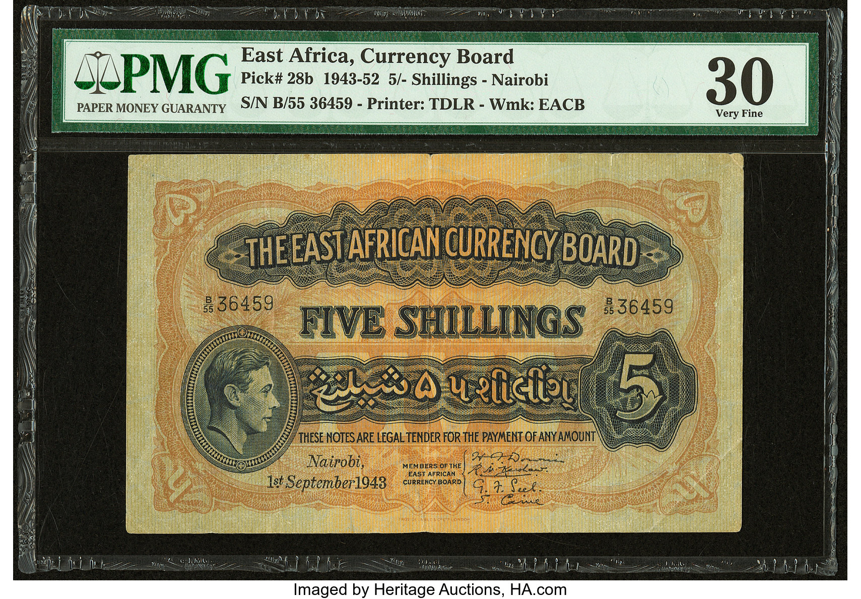 image for: East Africa  5 shillings(B217i)