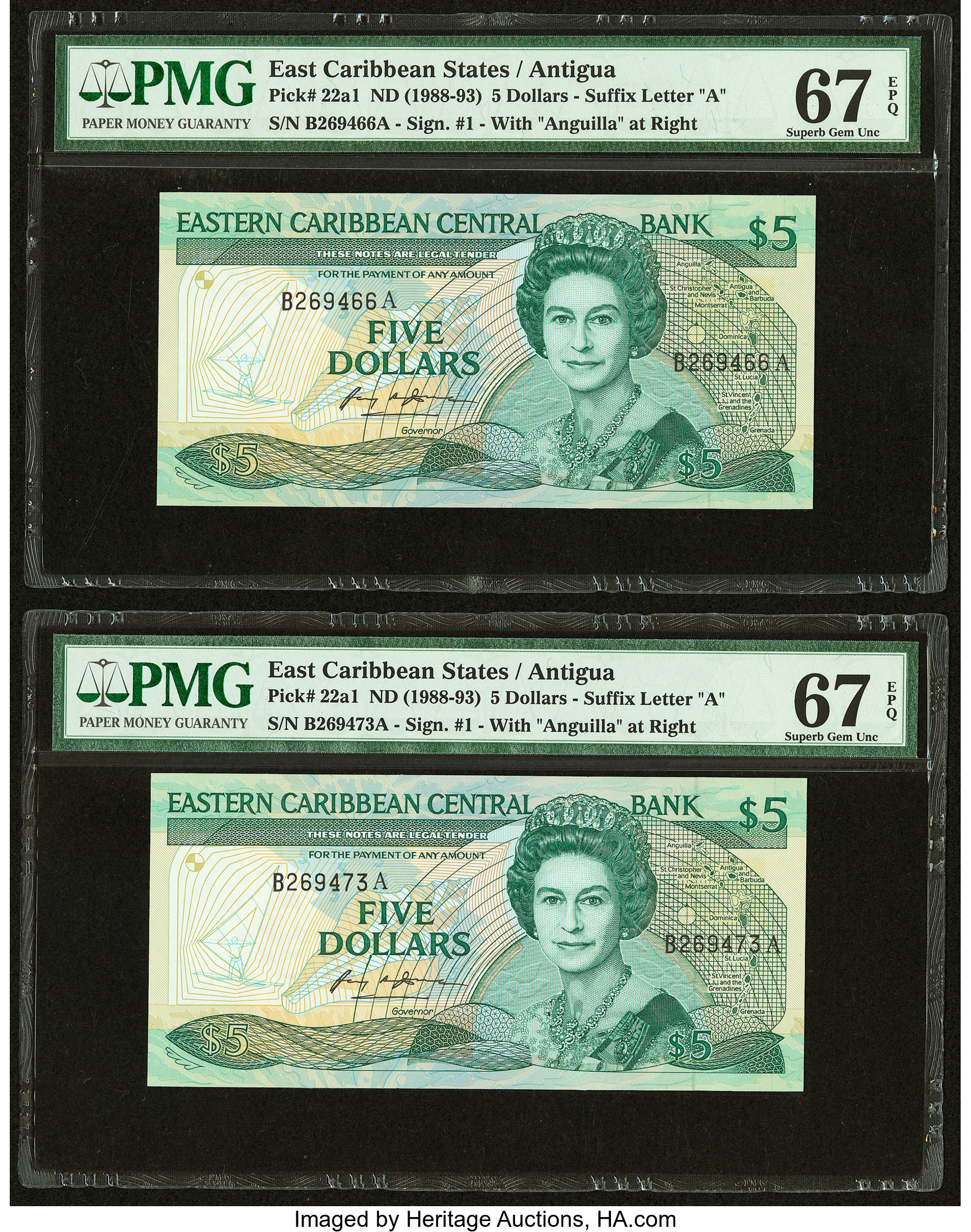 image for: East Caribbean States  5 dollars (B206a1)