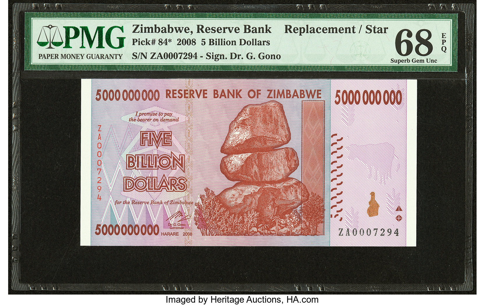 image for: Zimbabwe  5,000,000,000 dollars (B175az)