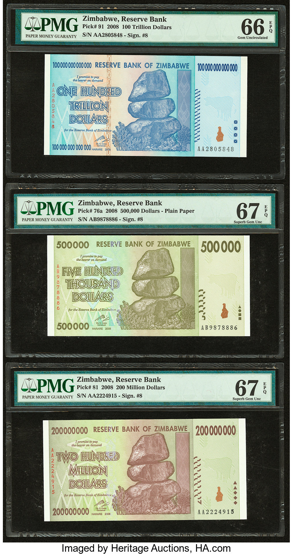 image for: Zimbabwe  200,000,000 dollars (B172a)