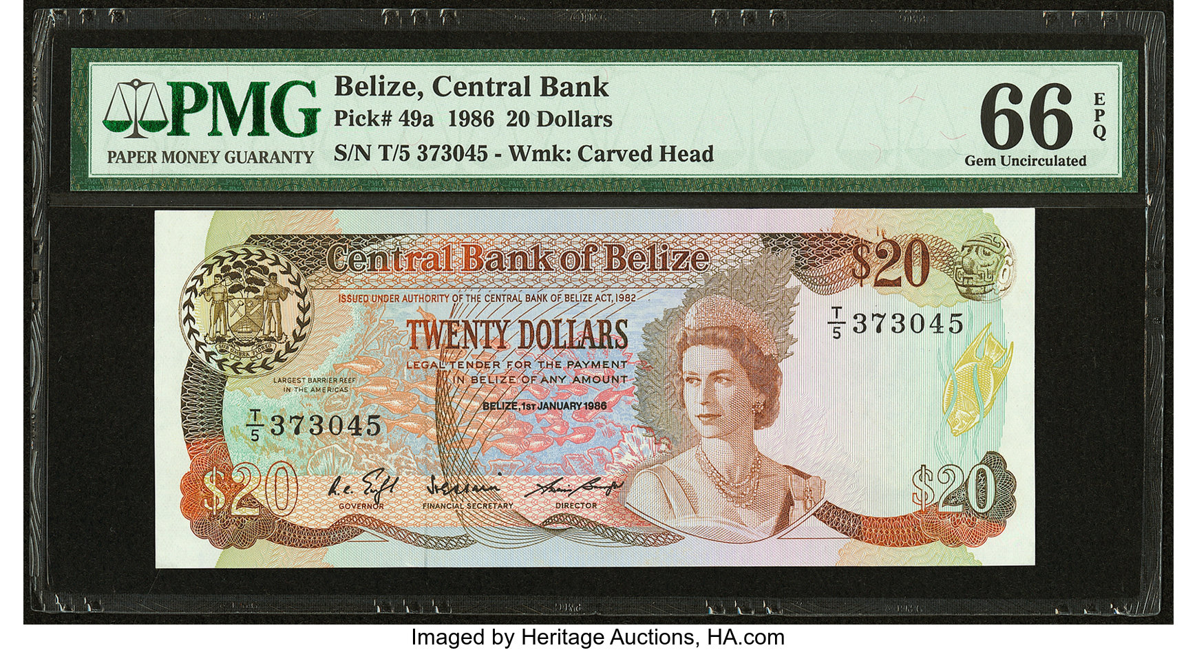 image for: Belize  20 dollars (B307z)