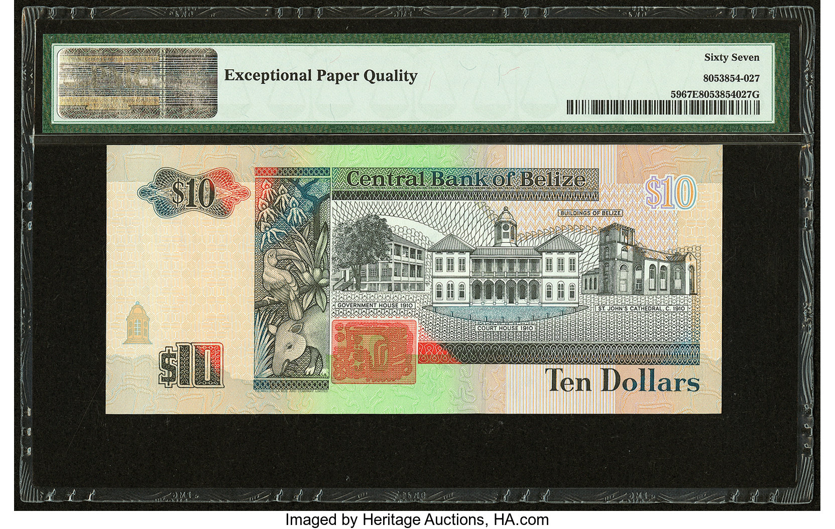 image for: Belize  10 dollars (B317as1)