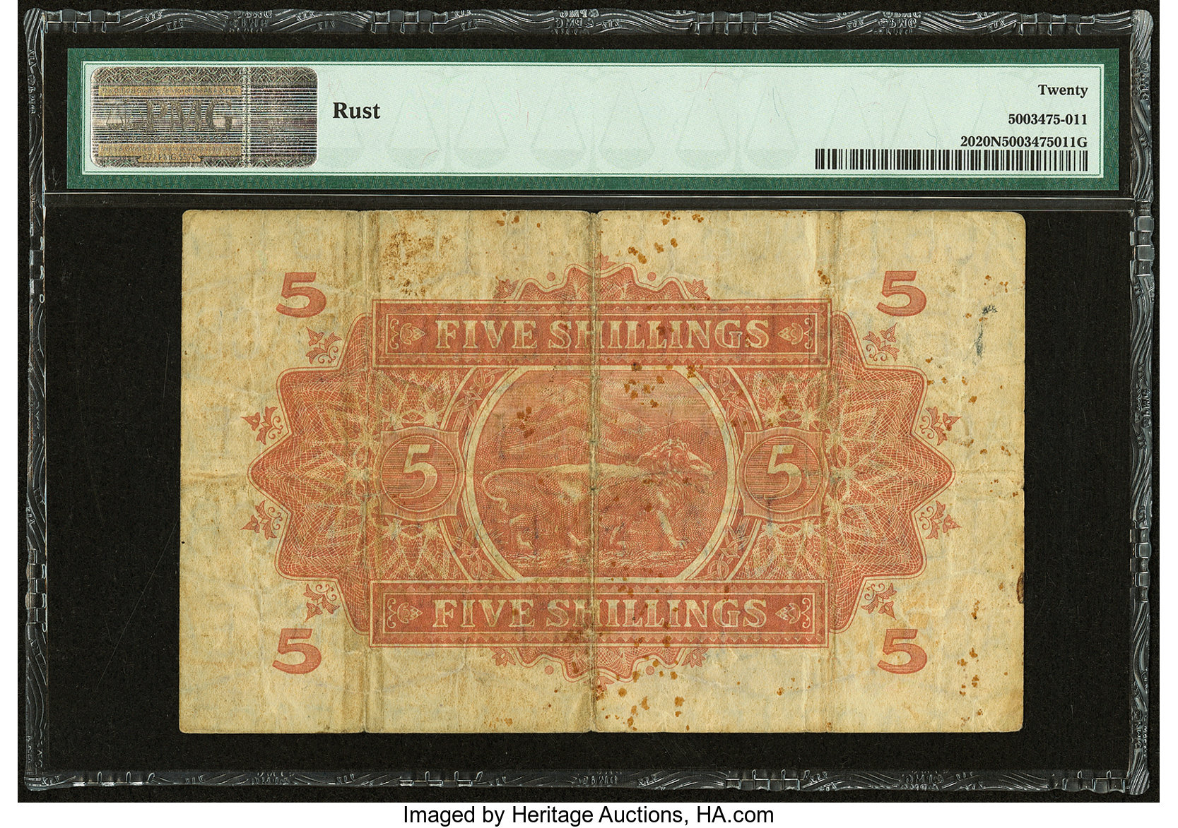 image for: East Africa  5 shillings(B209bs)