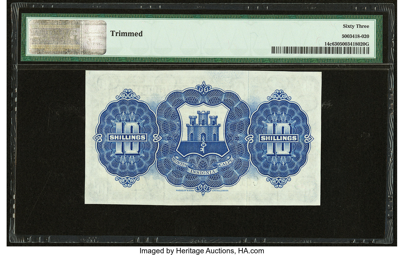 image for: Gibraltar  10 shillings (B115a)