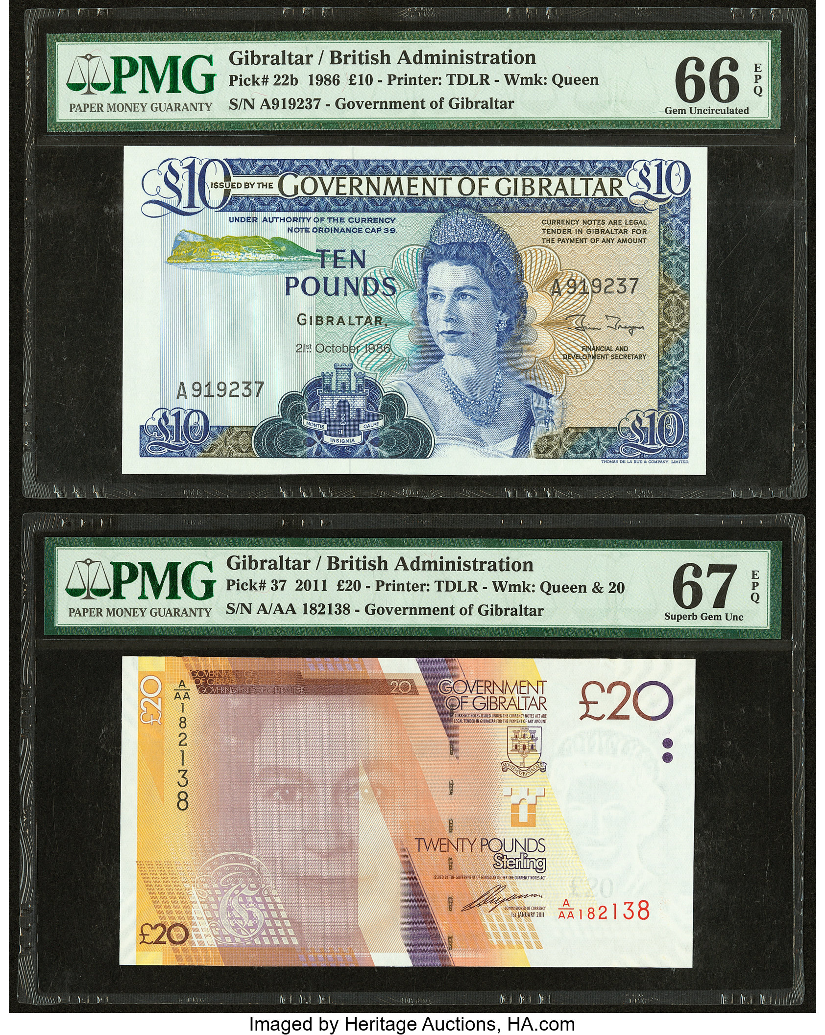 image for: Gibraltar  20 pounds (B132as2)
