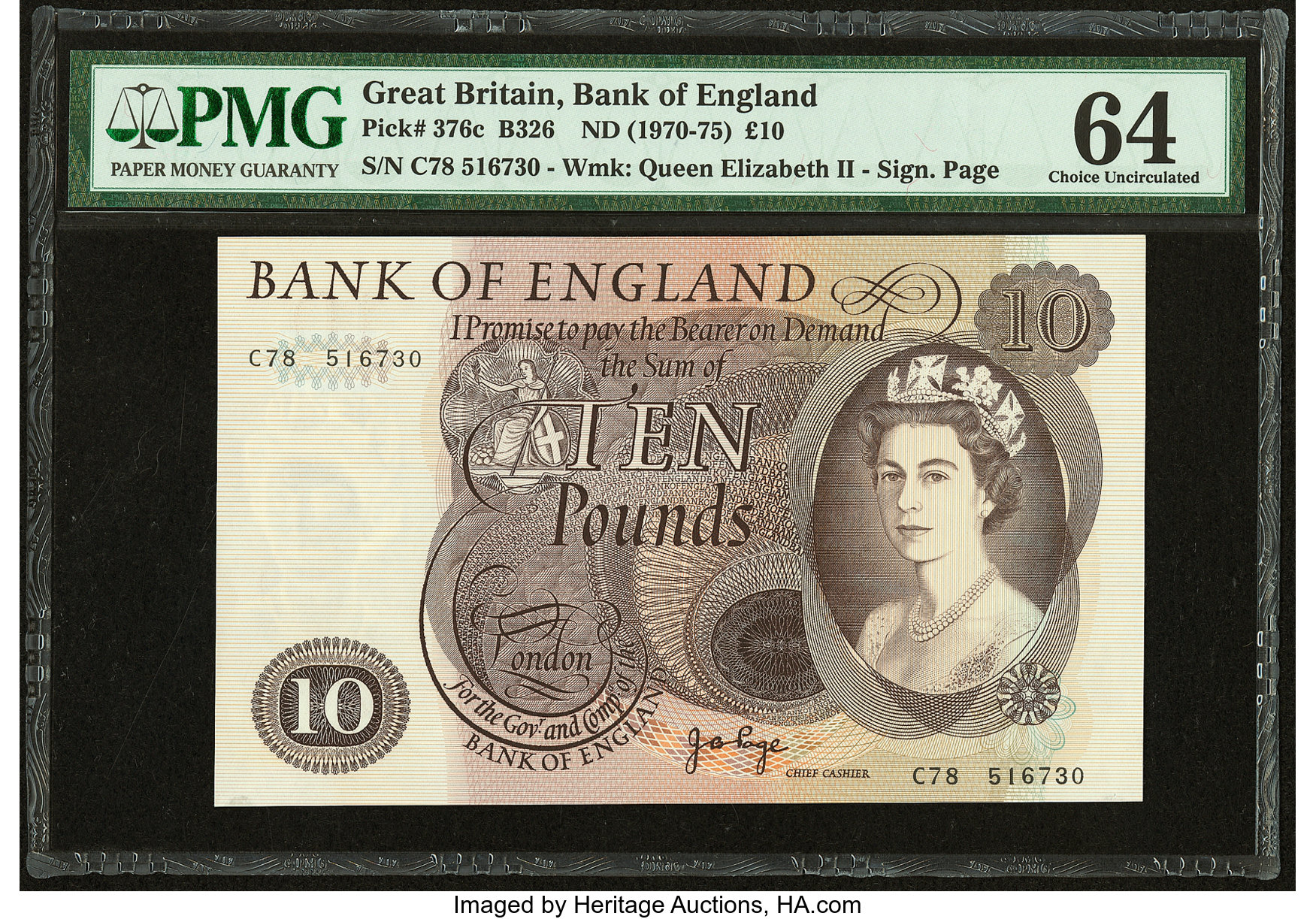 image for: United Kingdom  10 pounds (B182c)