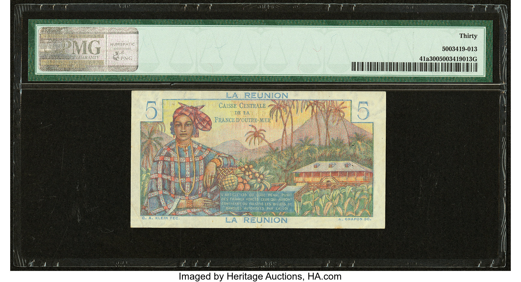 image for: Reunion  5 francs(B404as1)