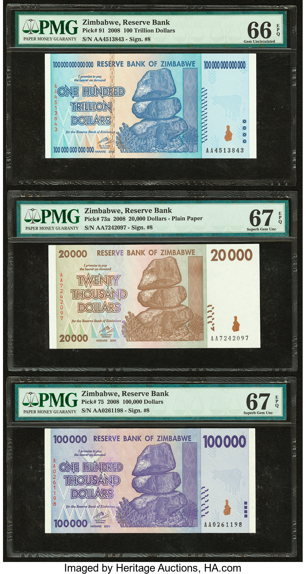 image for: Zimbabwe  100,000 dollars (B166a)