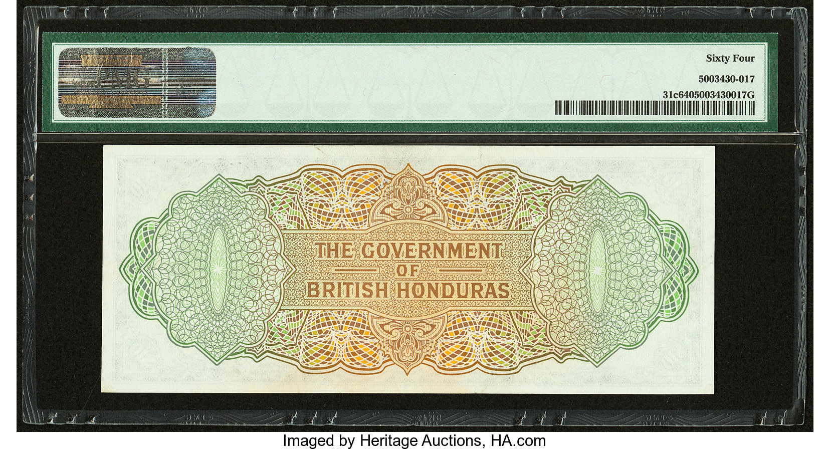image for: British Honduras  10 dollars (B130as)