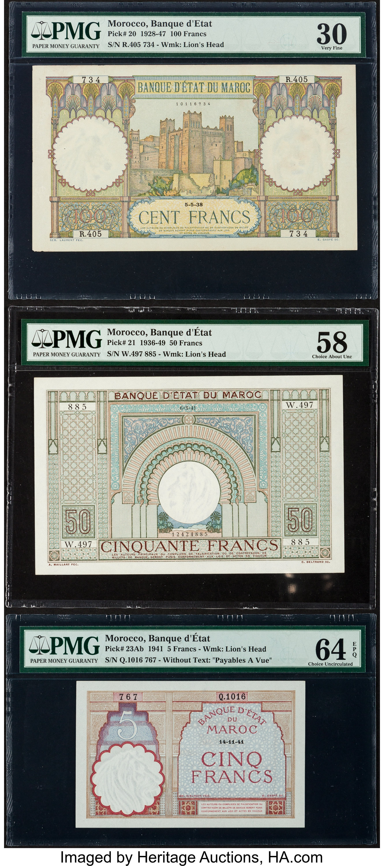 image for: Morocco  50 francs(B212b)