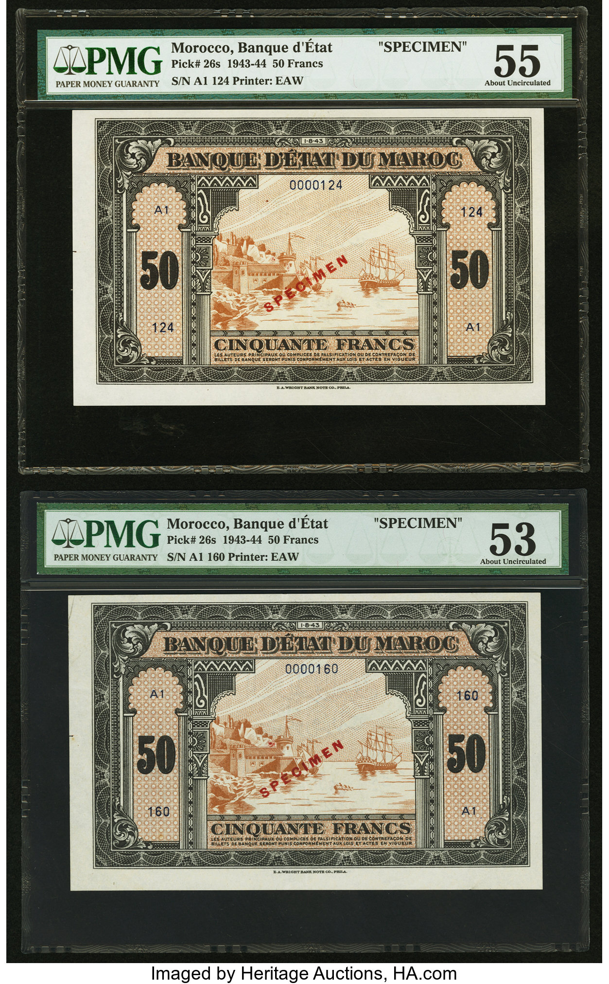 image for: Morocco  50 francs(B220a)