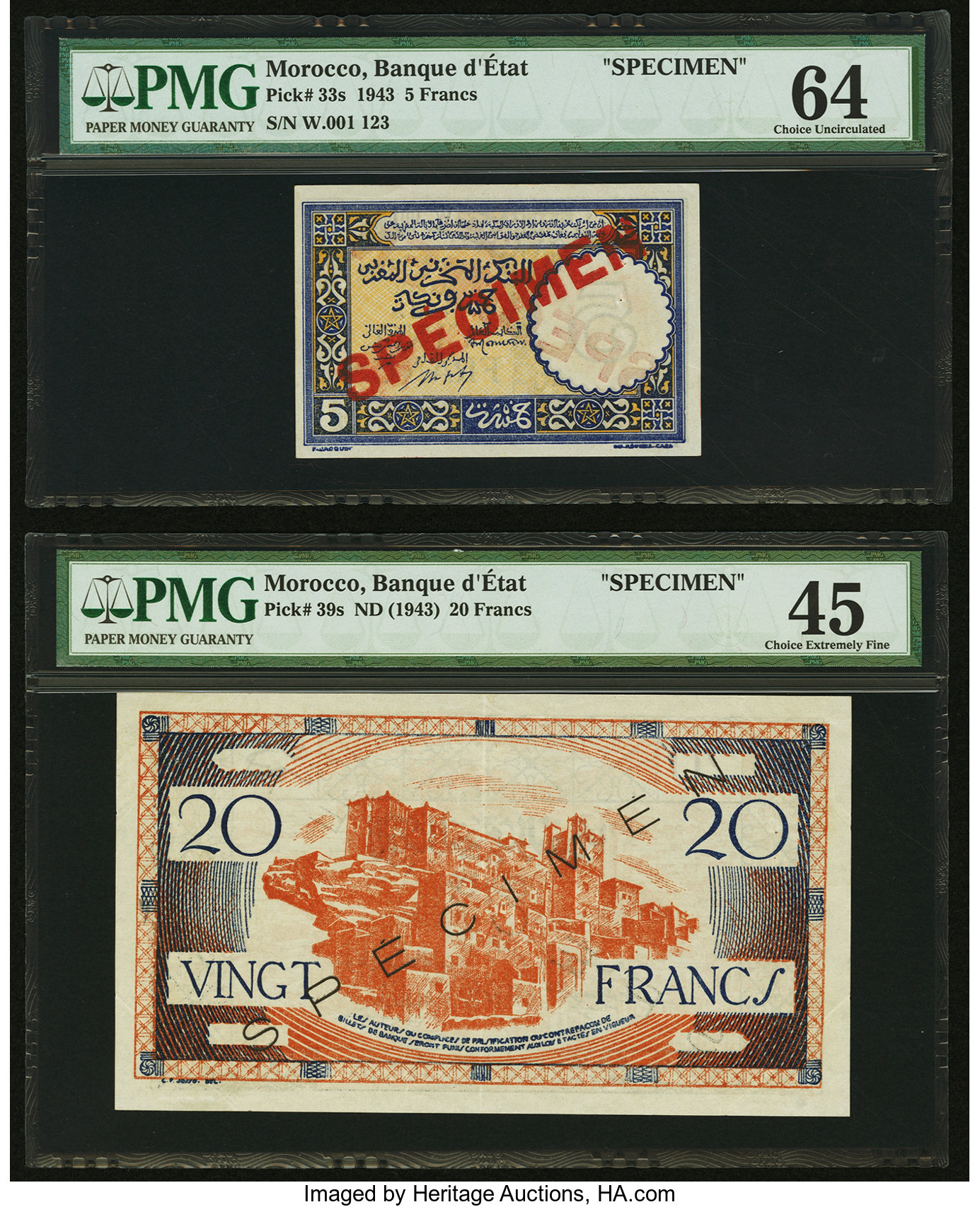 image for: Morocco  5 francs(B224a)