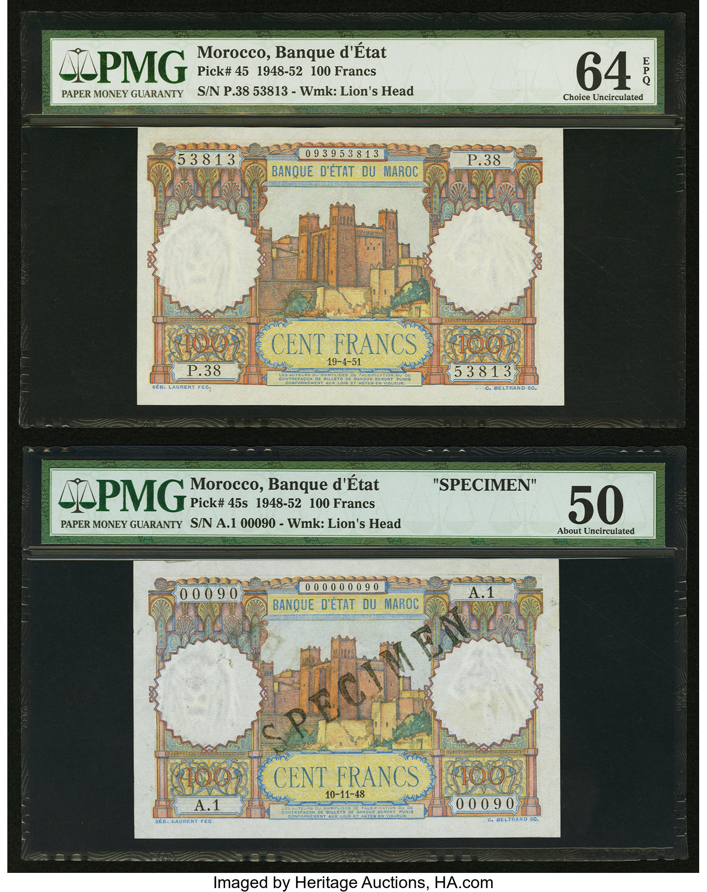 image for: Morocco  500 francs(B234a)