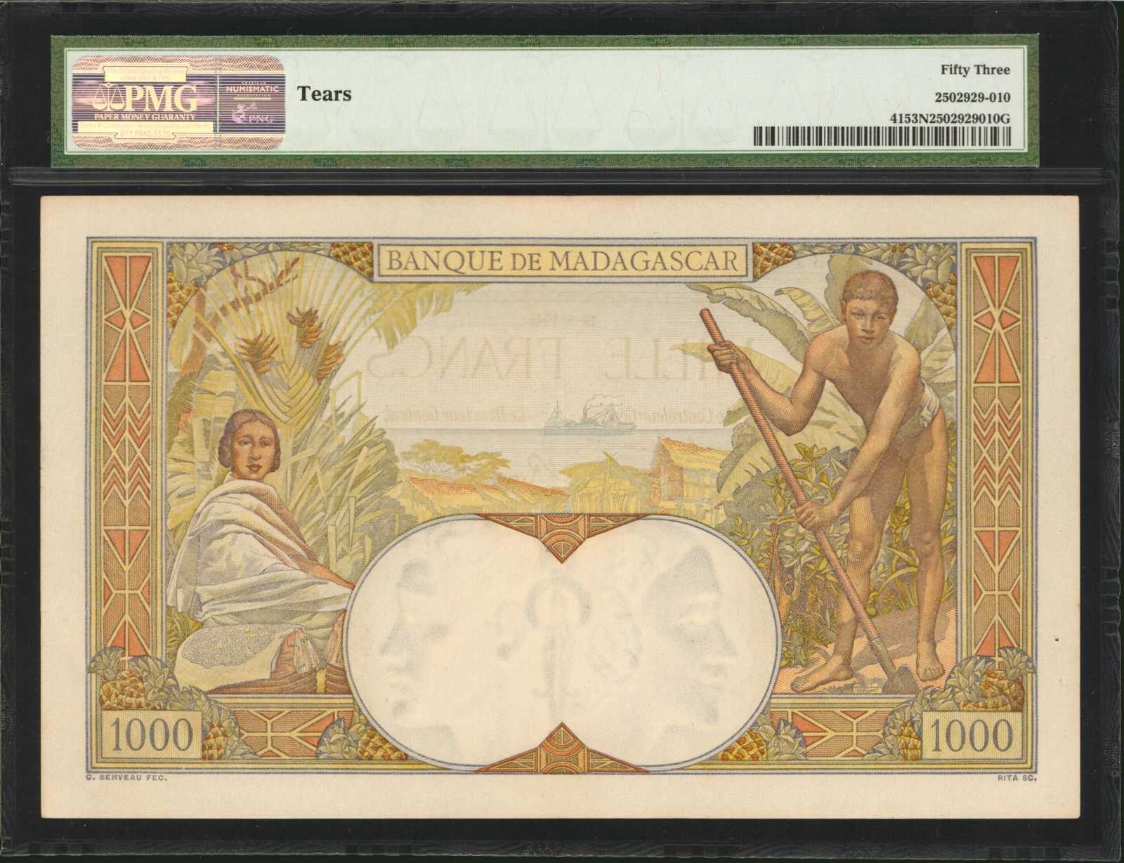 image for: Madagascar  1,000 francs(B208d)