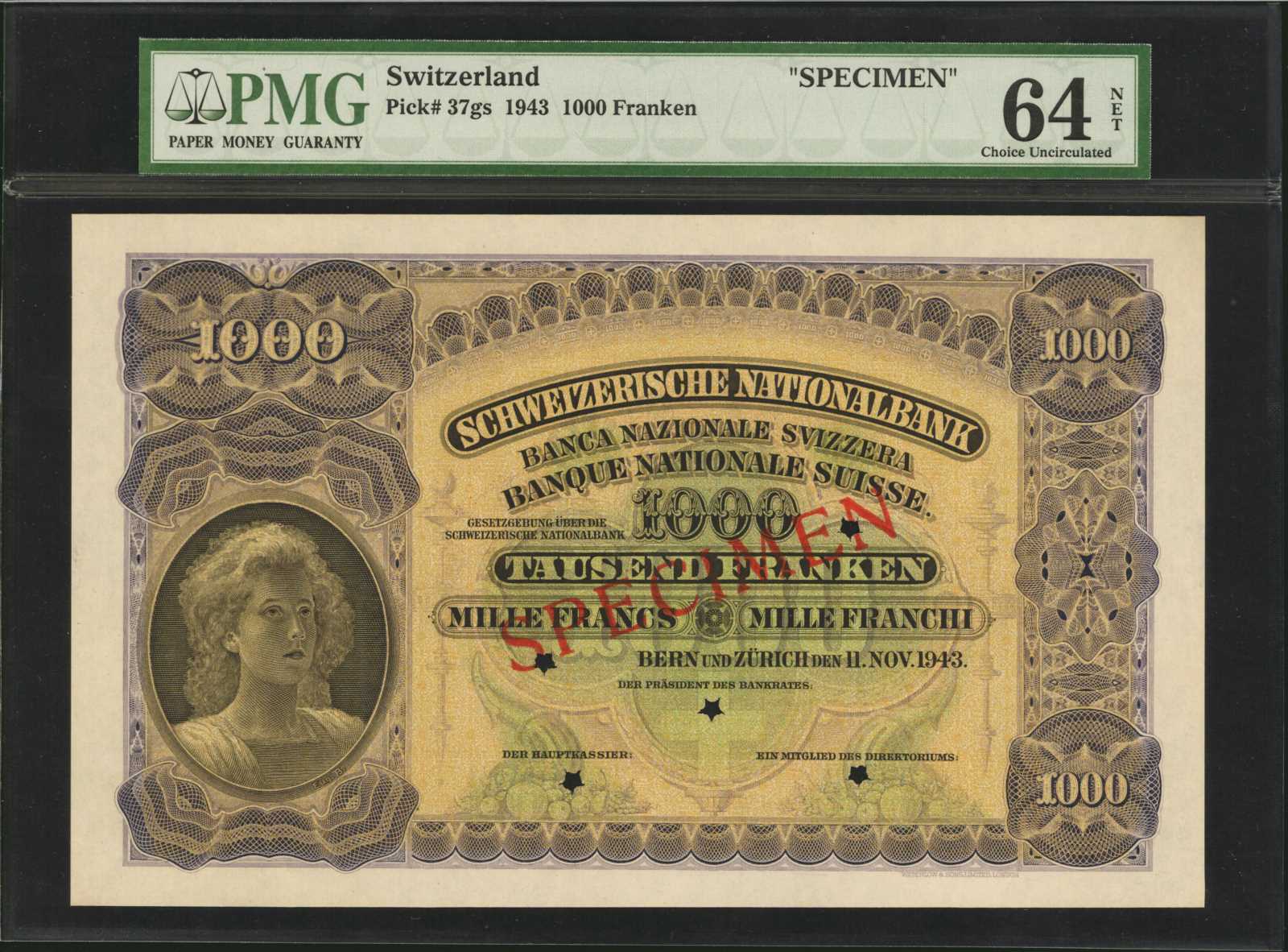 image for: Switzerland  1,000 francs(B321e)