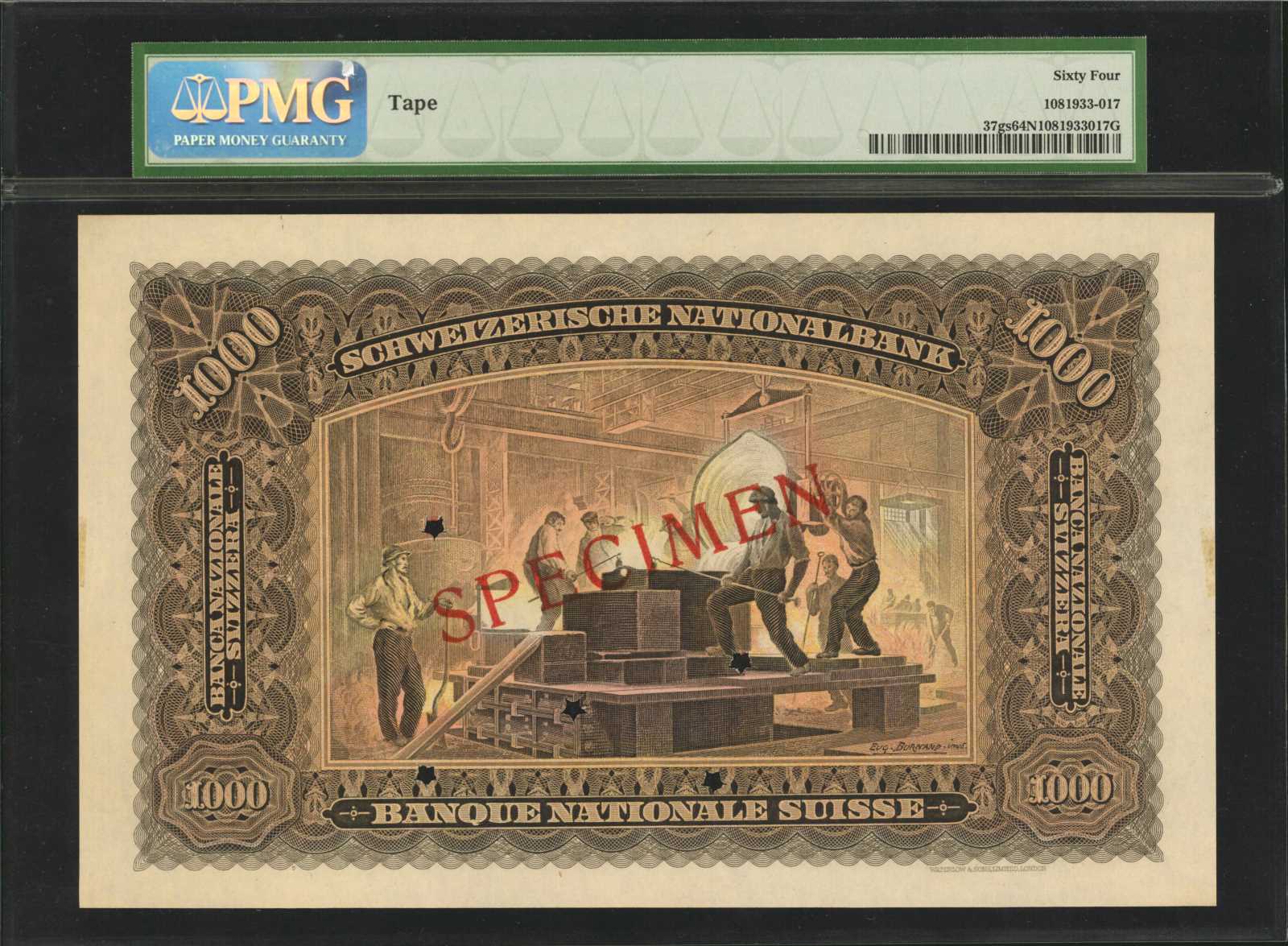 image for: Switzerland  1,000 francs(B321c)