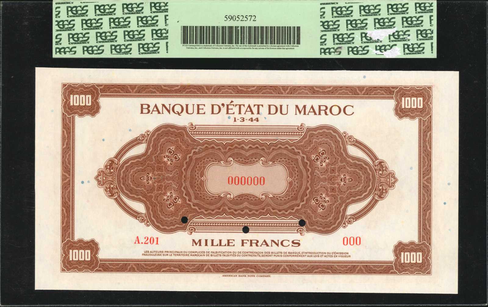 image for: Morocco  1,000 francs(B222cs)