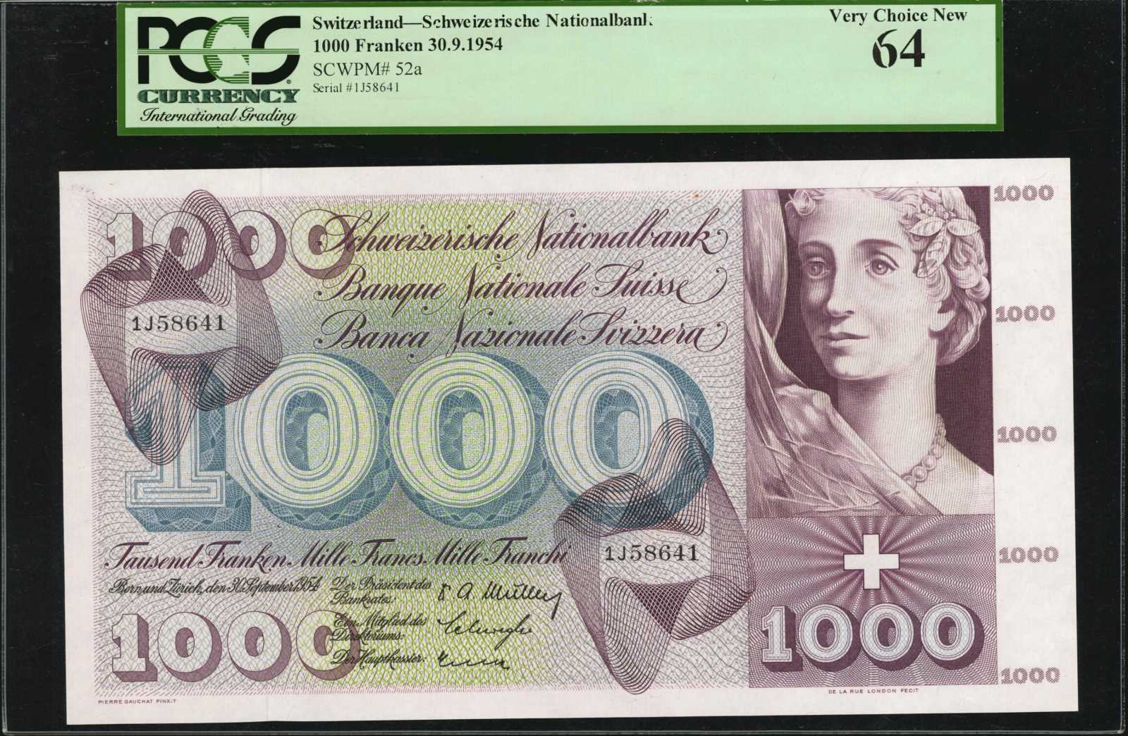 image for: Switzerland  1,000 francs (B336l)