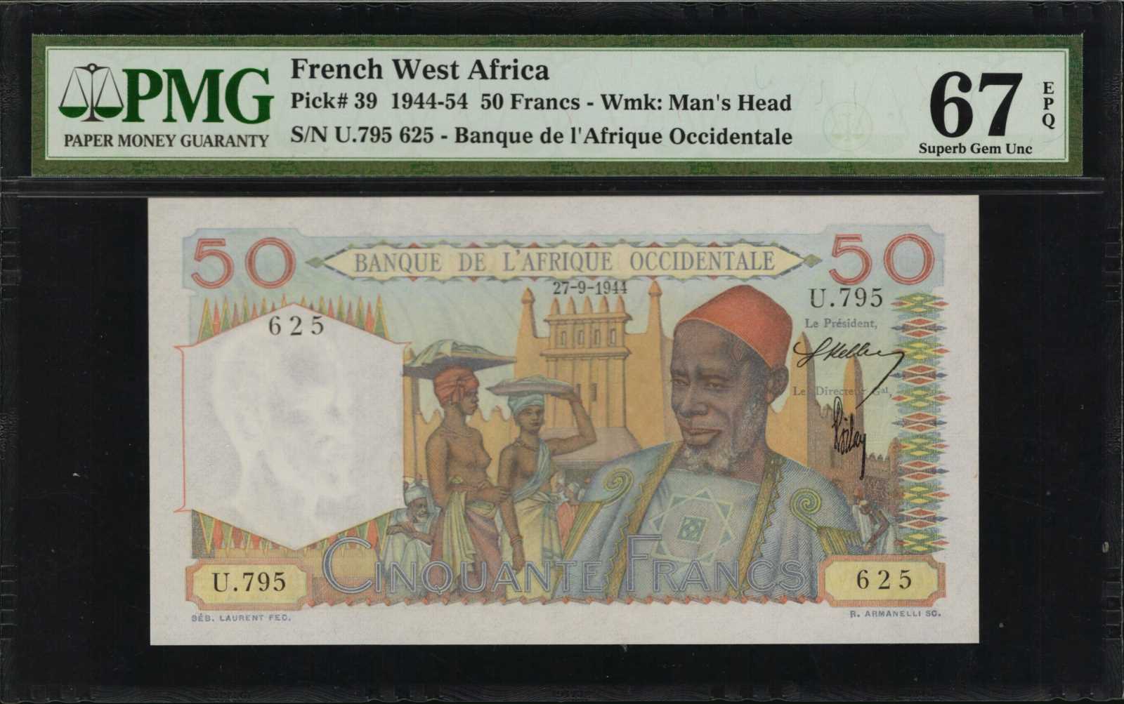 image for: French West Africa  50 francs(B123f)