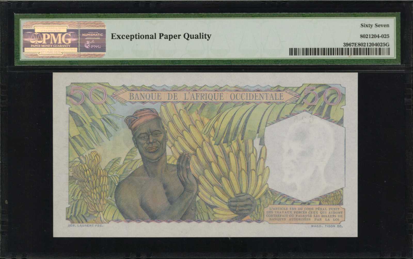 image for: French West Africa  50 francs(B123f)