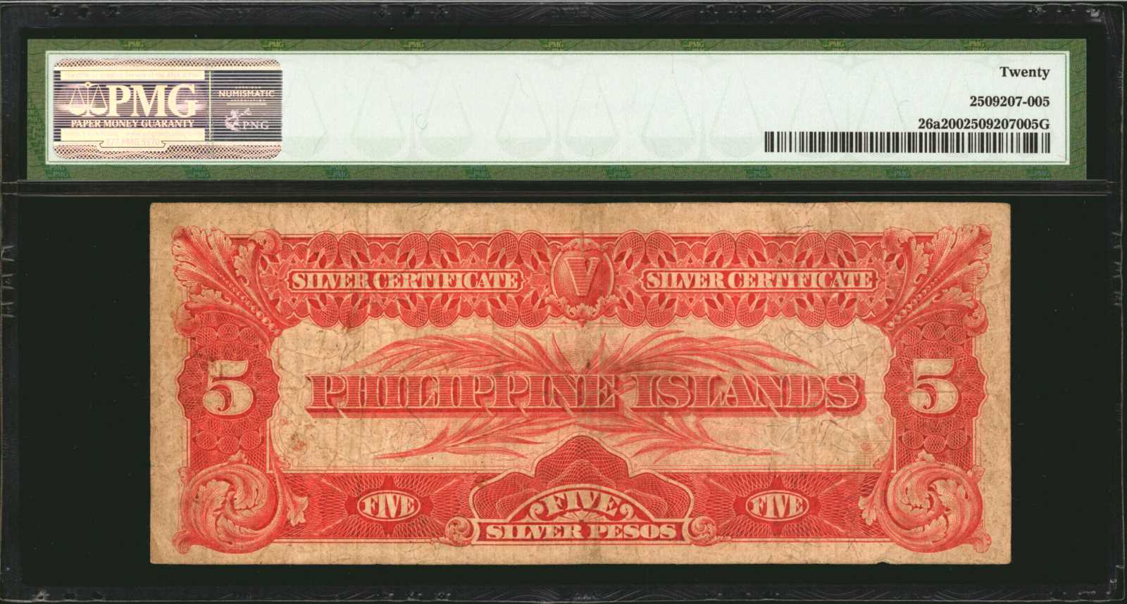 image for: Philippines  5 silver pesos (B502b)