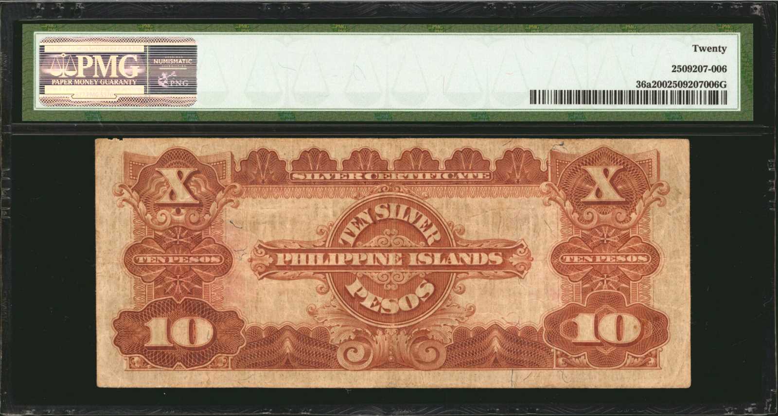 image for: Philippines  10 silver pesos (B513b)