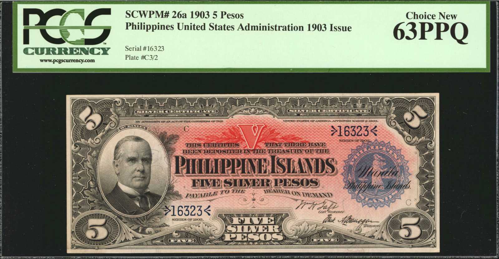 image for: Philippines  5 silver pesos (B502a)