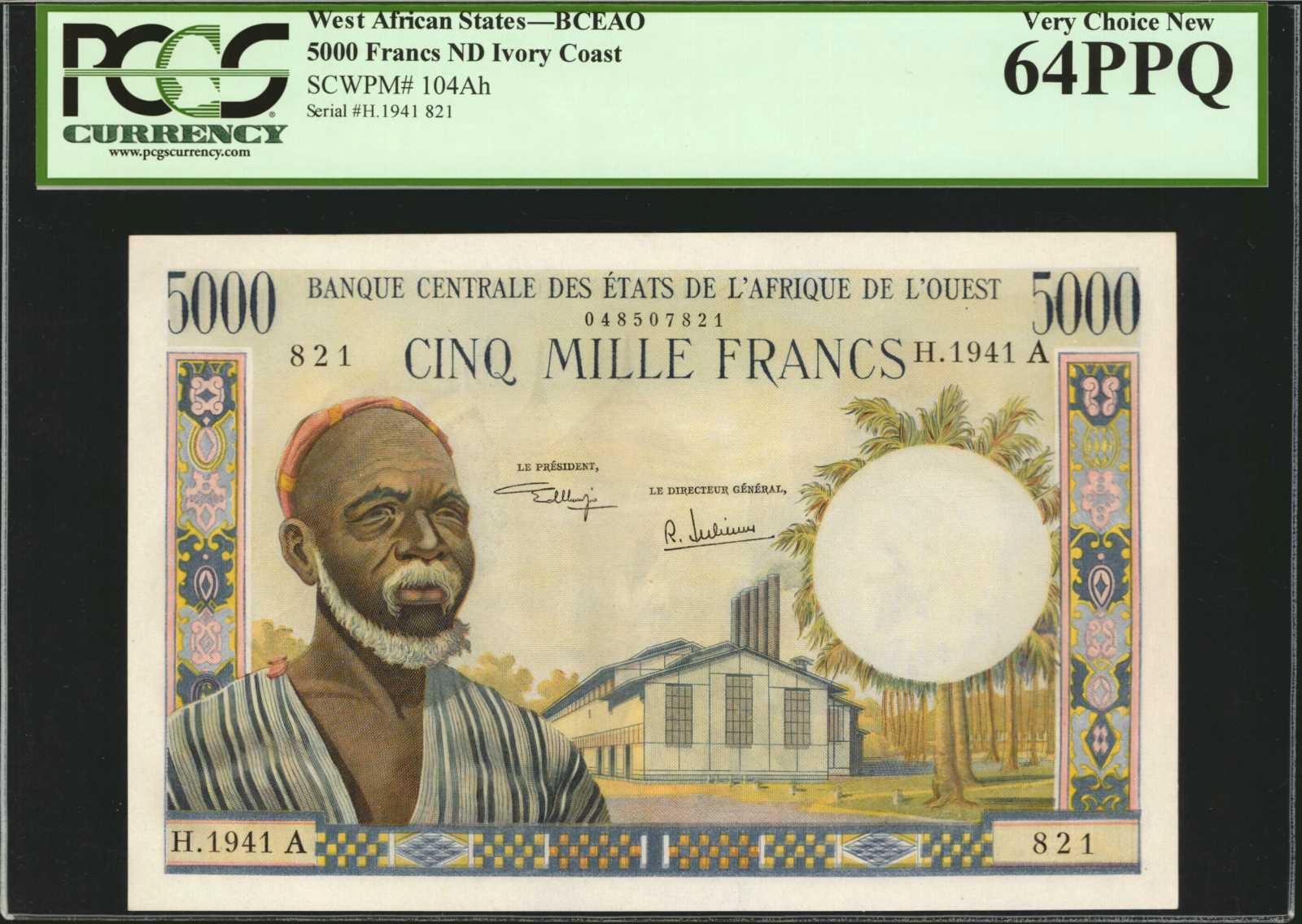 image for: West African States  5,000 francs (B109Ai)