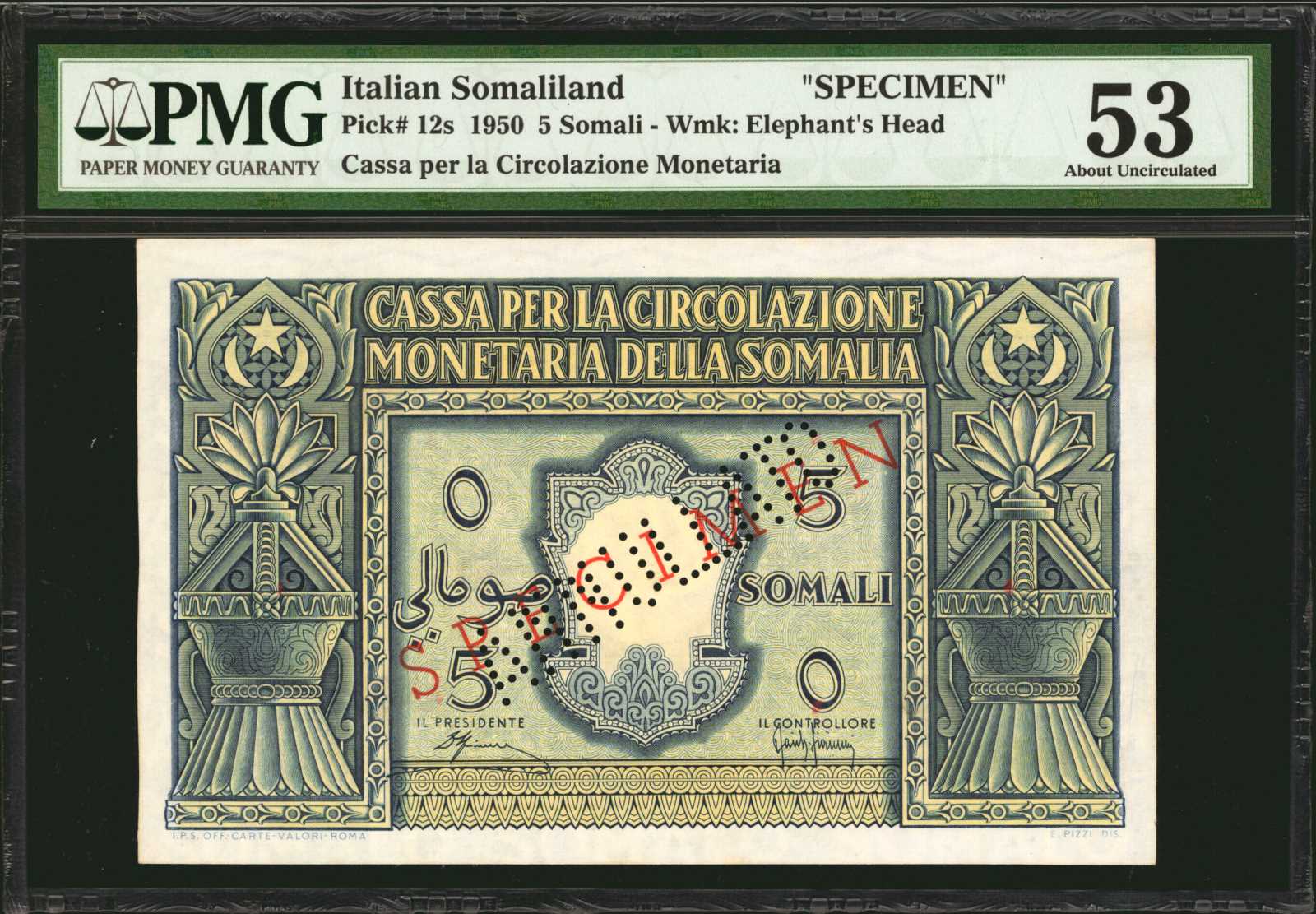 image for: Italian Somaliland  5 somali(B302as)