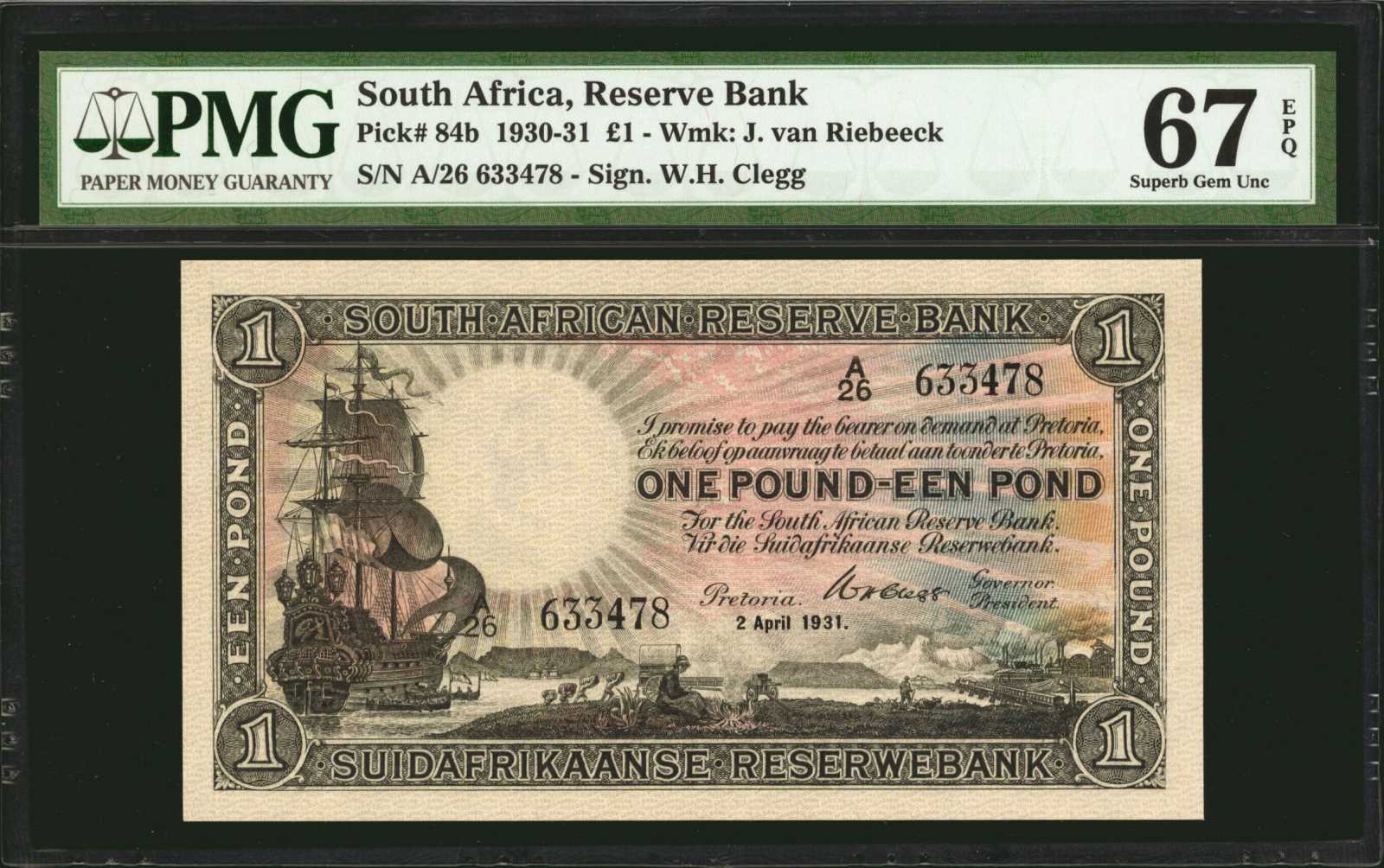 image for: South Africa  1 pound (B712fs)